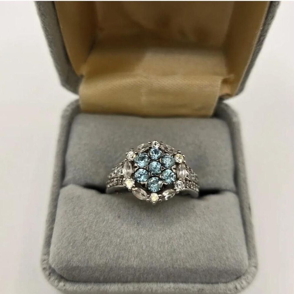 Jewelexcess Women's Silver and Blue Jewellery